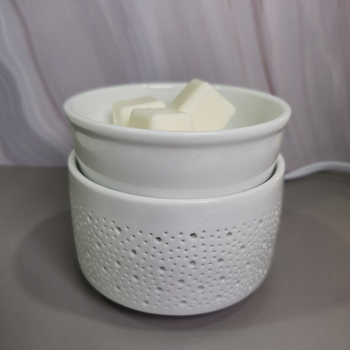 Diffuseur pour Cubes de Cire | Blanc avec Lumière