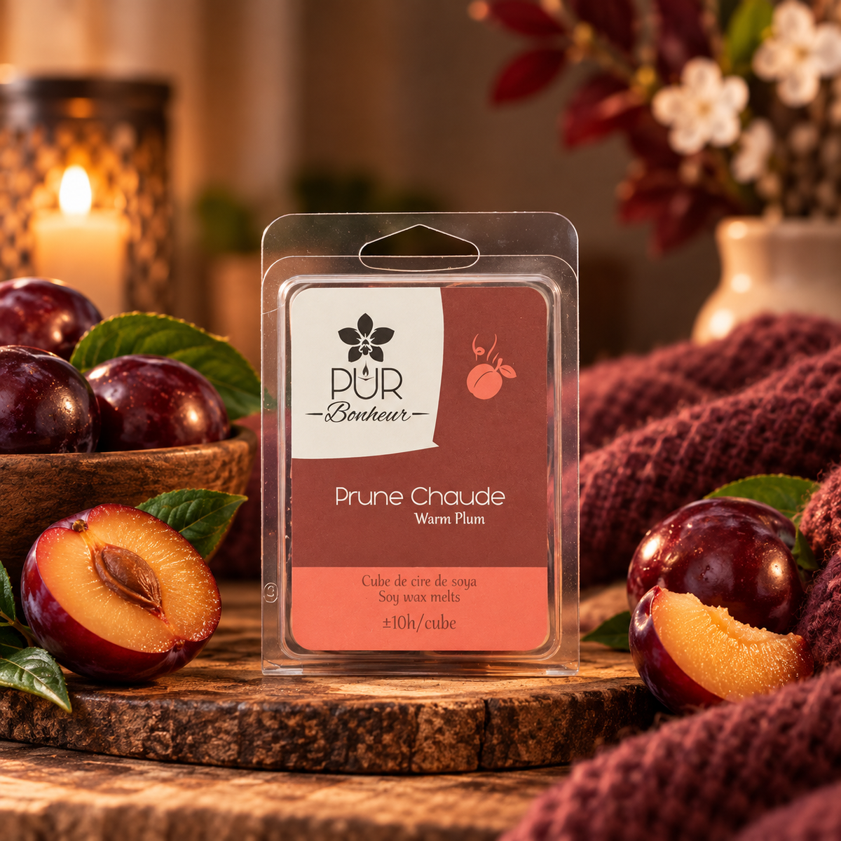 Cube de cire - Prune Chaude