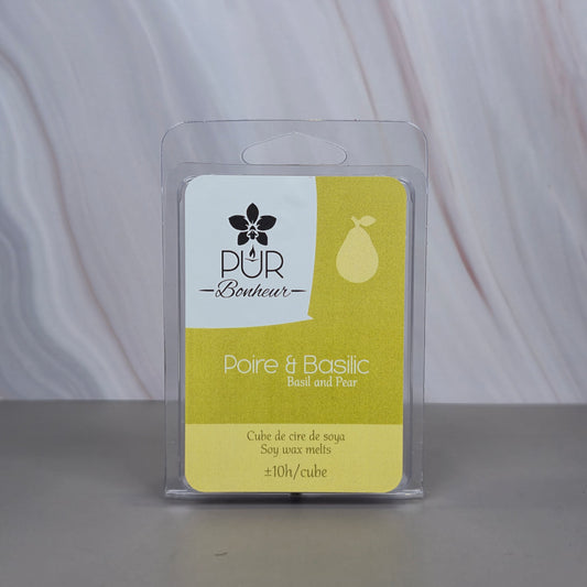 Cube de cire - Poire et Basilic