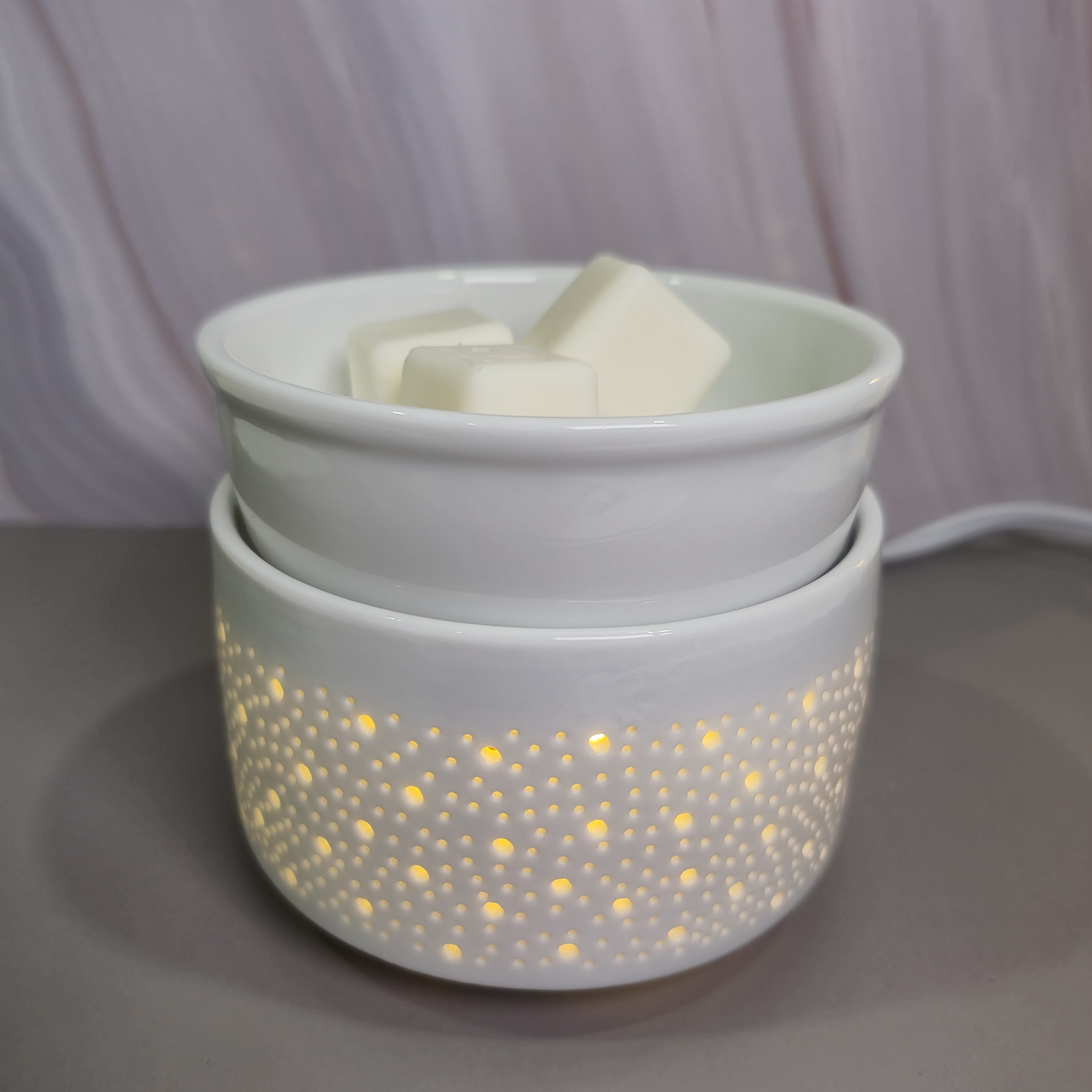 Diffuseur pour Cubes de Cire | Blanc avec Lumière