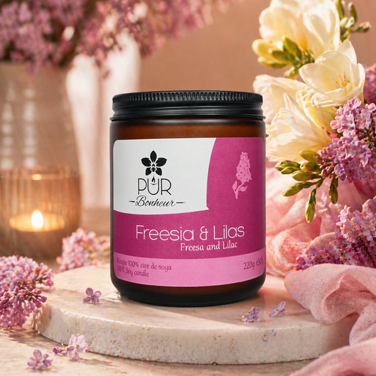 Bougie - Freesia et Lilas
