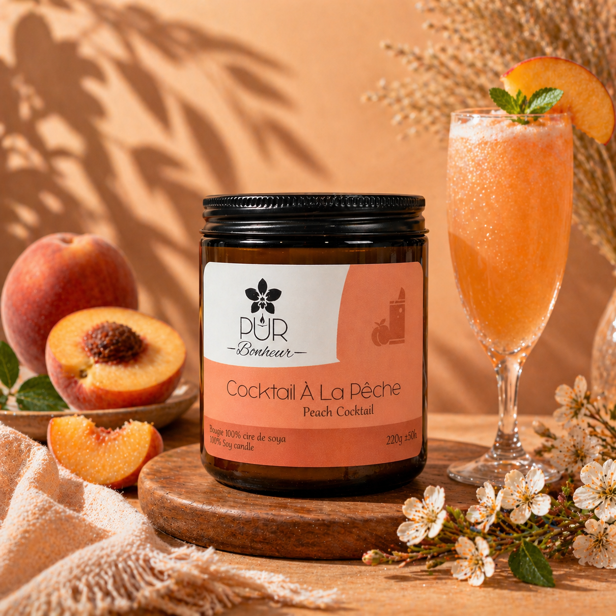 Bougie - Cocktail à la Pêche