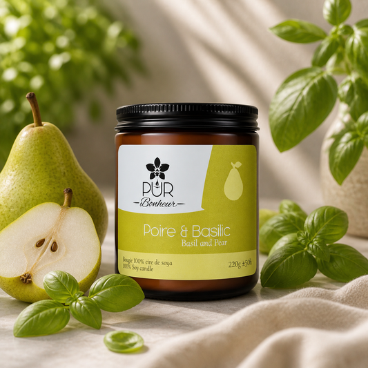 Bougie - Poire et Basilic