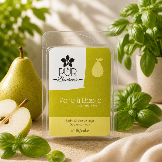 Cube de cire - Poire et Basilic