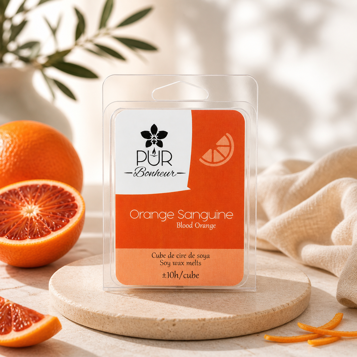 Cube de cire - Orange Sanguine