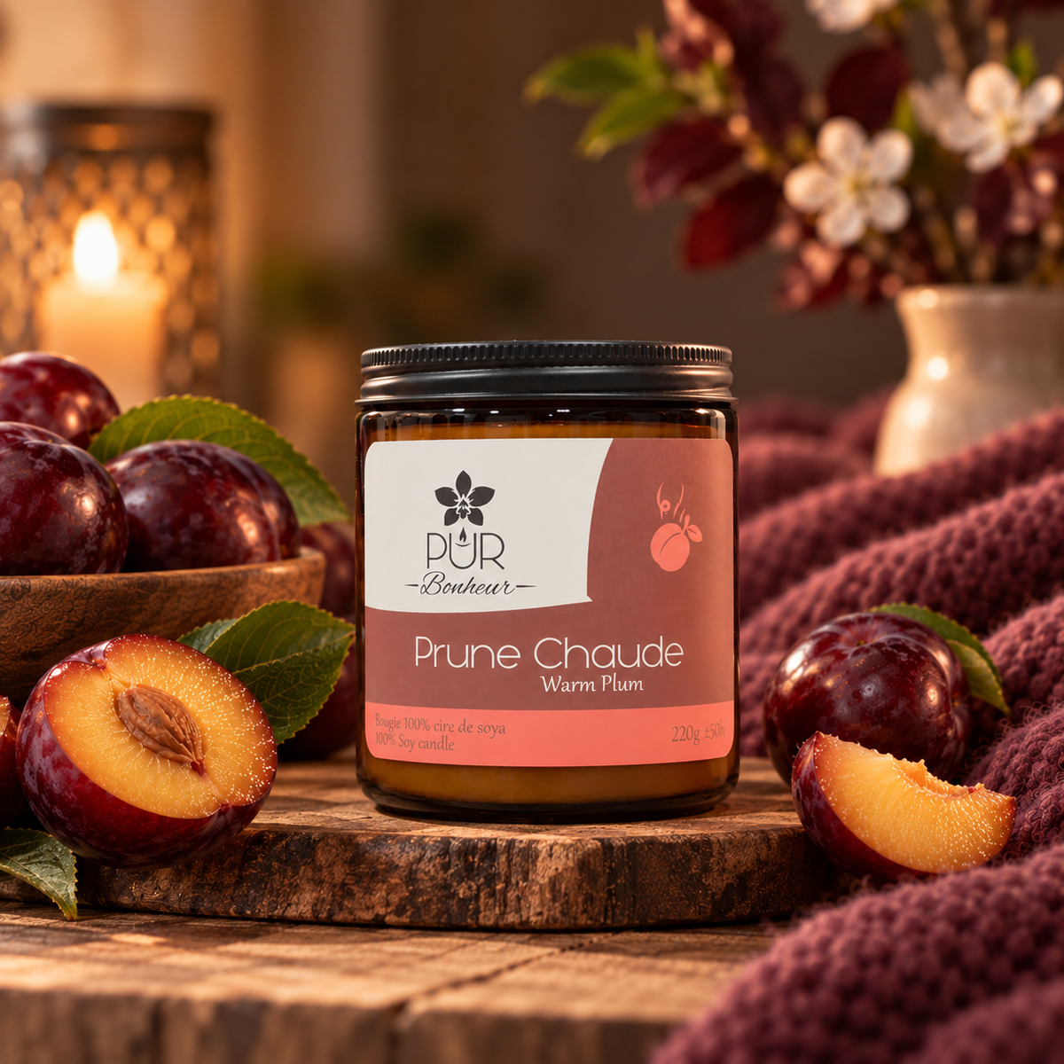 Bougie - Prune Chaude